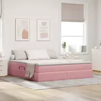 Lova su daiktų laikymo vieta ir čiužiniu Rožinė 180 x 200 cm