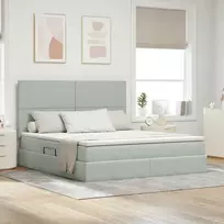 Lova su daiktų laikymo vieta ir čiužiniu 160 x 200 cm Aksomas
