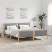 Lova Lovos rėmas su galvūgalio Šviesiai pilka 180 x 200 cm audinys