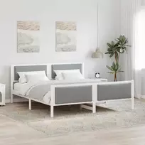 Lova Lovos rėmas su galvūgalio Šviesiai pilka 180 x 200 cm audinys