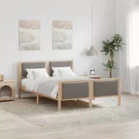 Lova Lovos rėmas su galvūgalio Tortora 160 x 200 cm audinys