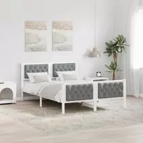 Lova Lovos rėmas Šviesiai pilka 140 x 200 cm Kietos pušies mediena