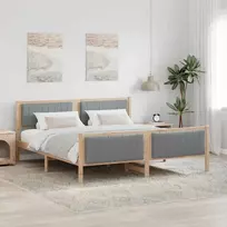 Lova Lovos rėmas Ruda ir šviesiai pilka 180 x 200 cm Pušies masyvas