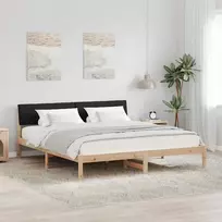Lova Lovos rėmas Ruda ir juoda 180 x 200 cm Pušies masyvas