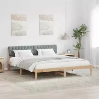 Lova Lovos rėmas Ruda ir šviesiai pilka 180 x 200 cm Pušies masyvas
