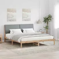 Lova Lovos rėmas Ruda ir šviesiai pilka 180 x 200 cm Pušies masyvas