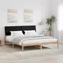 Lova Lovos rėmas Ruda ir juoda 180 x 200 cm Pušies masyvas
