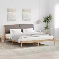 Lova Lovos rėmas Ruda ir taupe 180 x 200 cm Pušies masyvas