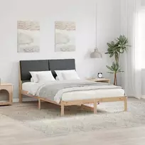 Lova Lovos rėmas ruda ir tamsiai pilka 150 x 200 cm Pušies masyvas