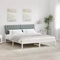 Lova Lovo rėmas su apmuštu galvūgaliu Balta 180 x 200 cm