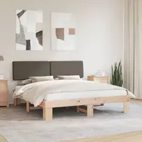 Lova Lovo rėmas su apmuštu galvūgaliu Taupe 180 x 200 cm