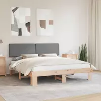 Lova Lovo rėmas su apmuštu galvūgaliu Šviesiai pilka 180 x 200 cm