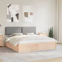 Lova Lovo rėmas su apmuštu galvūgaliu Šviesiai pilka 180 x 200 cm