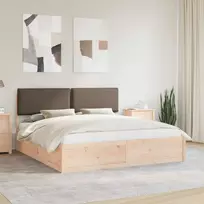 Lova Lovo rėmas su apmuštu galvūgaliu Taupe 180 x 200 cm