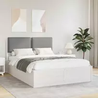 Lova Lovo rėmas su apmuštu galvūgaliu Šviesiai pilka 140 x 200 cm