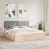 Lova Lovo rėmas su apmuštu galvūgaliu Šviesiai pilka 180 x 200 cm