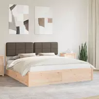 Lova Lovo rėmas su apmuštu galvūgaliu Taupe 180 x 200 cm