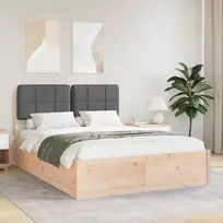 Lova Lovo rėmas su apmuštu galvūgaliu Tamsiai pilka 150 x 200 cm