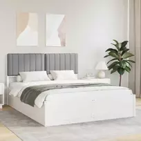 Lova Lovo rėmas su apmuštu galvūgaliu Šviesiai pilka 150 x 200 cm