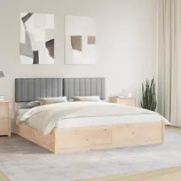 Lova Lovo rėmas su apmuštu galvūgaliu Šviesiai pilka 180 x 200 cm