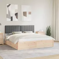 Lova Lovo rėmas su apmuštu galvūgaliu Tamsiai pilka 180 x 200 cm