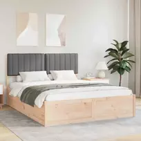 Lova Lovo rėmas su apmuštu galvūgaliu Tamsiai pilka 160 x 200 cm