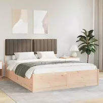 Lova Lovo rėmas su apmuštu galvūgaliu Taupe 160 x 200 cm