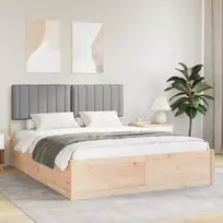 Lova Lovo rėmas su apmuštu galvūgaliu Šviesiai pilka 150 x 200 cm