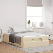 Lova Lovos rėmas su čiužiniu 2 pcs Kreminė audinys