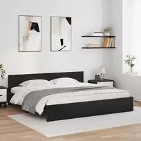 Lova Lovos rėmas Juodas ąžuolas 180 x 200 cm Apdirbta mediena