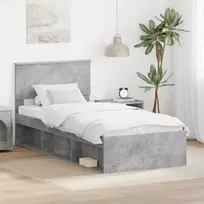 Lova Lovos rėmas Betono pilka 100 x 200 cm Apdirbta mediena