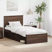 Lova Lovos rėmas Rudas ąžuolas 75 x 190 cm Apdirbta mediena