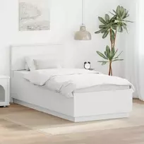 Lova Lovos rėmas su galvūgalio Balta 70 x 190 cm Apdirbta mediena