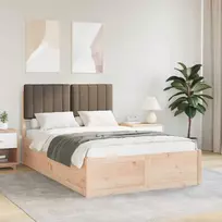 Lova Lovo rėmas su apmuštu galvūgaliu Taupe 120 x 190 cm
