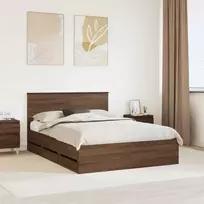 Lova Lovos rėmas Rudas ąžuolas 150 x 200 cm Inžinerinė mediena