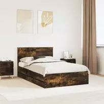 Lova Lovos rėmas Rūkyta ąžuolas 120 x 190 cm Inžinerinė mediena