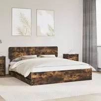 Lova Lovos rėmas Rūkytas Ąžuolas 180 x 200 cm Dirbtinė mediena