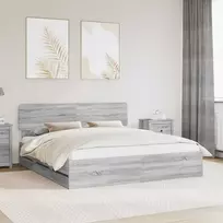 Lova Lovos rėmas Pilka Sonoma 180 x 200 cm Dirbtinė mediena