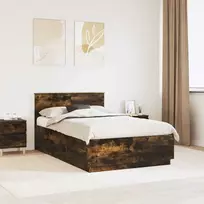 Lova Lovos rėmas Rūkyta ąžuolas 120 x 190 cm Apdirbta mediena