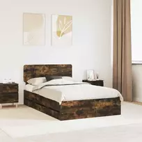 Lova Lovos rėmas Rūkytas Ąžuolas 120 x 200 cm Dirbtinė mediena