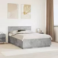 Lova Lovos rėmas Betono pilka 160 x 200 cm Apdirbta mediena