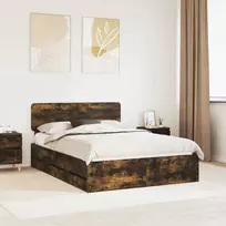 Lova Lovos rėmas Rūkytas Ąžuolas 150 x 200 cm Dirbtinė mediena