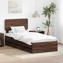 Lova Lovos rėmas Rudas ąžuolas 75 x 190 cm Dirbtinė mediena