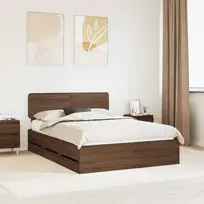 Lova Lovos rėmas Rudas ąžuolas 150 x 200 cm Dirbtinė mediena