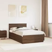 Lova Lovos rėmas Rudas ąžuolas 135 x 190 cm Apdirbta mediena