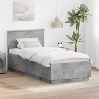 Lova Lovos rėmas Betono pilka 100 x 200 cm Apdirbta mediena