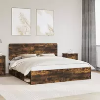Lova Lovos rėmas Rūkyta ąžuolas 180 x 200 cm Kietos pušies mediena