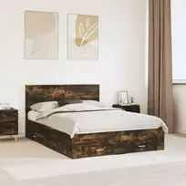 Lova Lovos rėmas Rūkyta ąžuolas 140 x 200 cm Apdirbta mediena