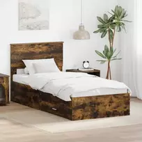 Lova Lovos rėmas Rūkyta ąžuolas 90 x 200 cm Apdirbta mediena