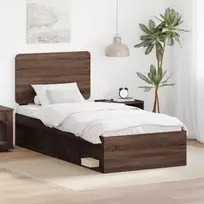 Lova Lovos rėmas Rudas ąžuolas 90 x 200 cm Kietos pušies mediena